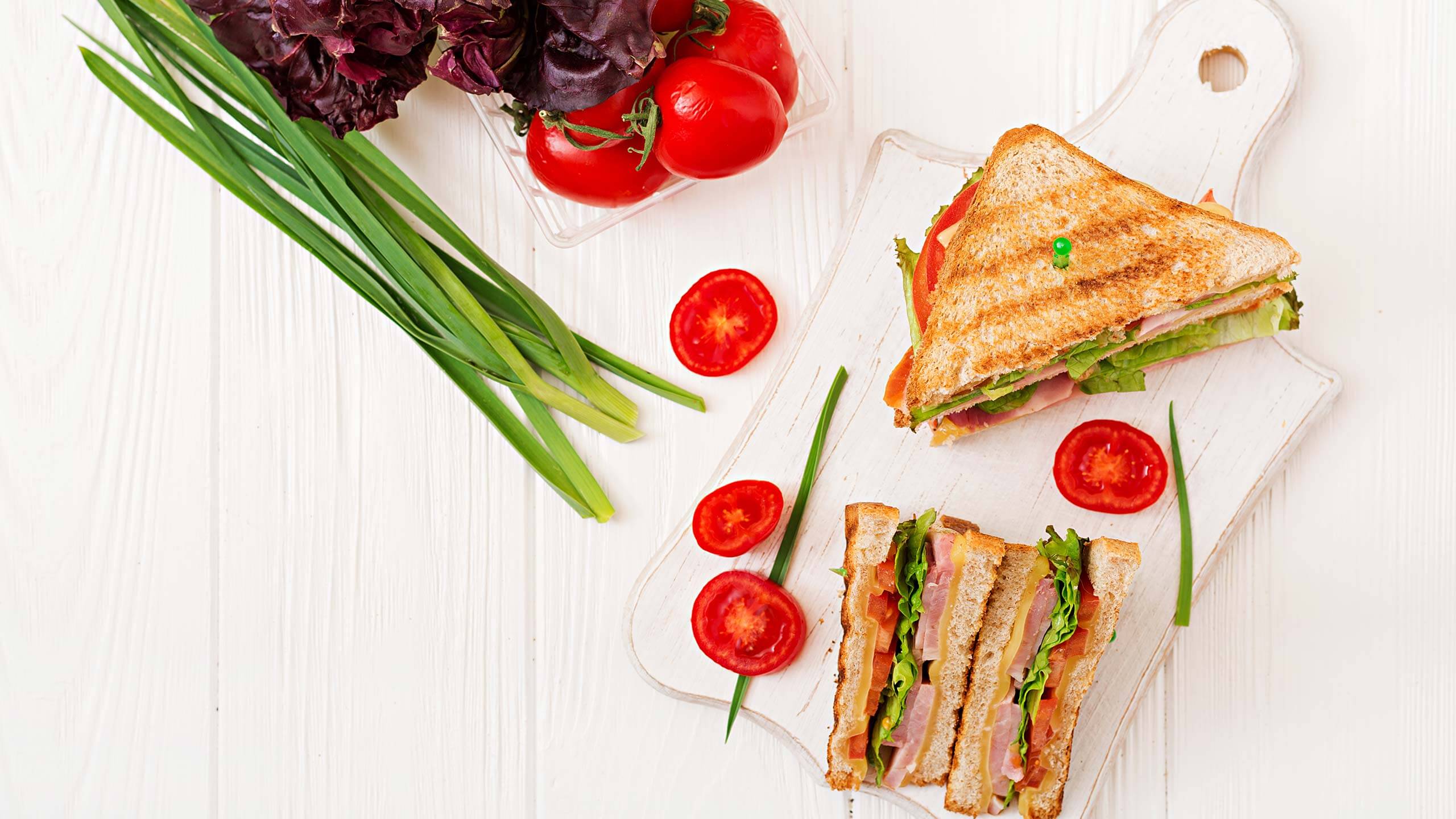 club sandwich panini with ham cheese